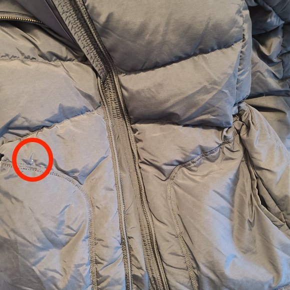 On&On Grey Long Puffer coat (XS) - Picture 4 of 6
